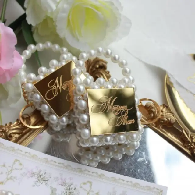 Kişiye Özel İnci Mini Çanta Anahtarlık | Nişan & Nikah Hediyeliği - Düğün ve Nikah Çiçekleri...