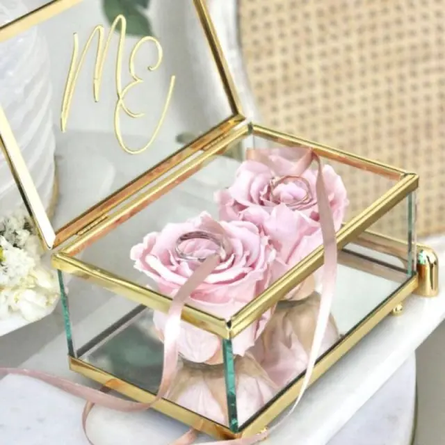 İsimli Şeffaf Pleksi Nişan Tepsisi ve Damat Kahvesi Seti - Gold Romantik - Düğün & Nikah - İs...