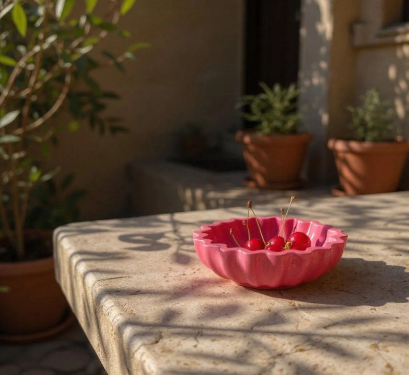 Dalga Formlu El Yapımı Dekoratif Kase ile Doğal Zarafet Katın